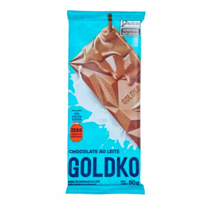 Barra De Chocolate Ao Leite 80g Goldko