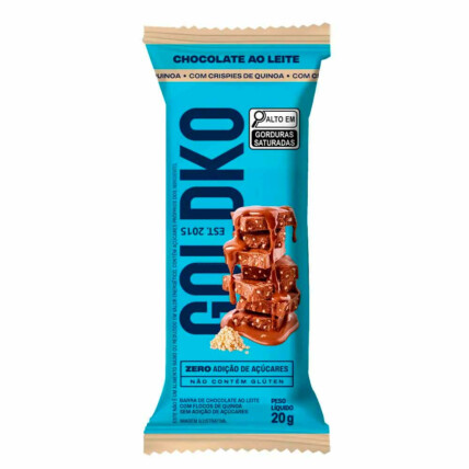 Barra De Chocolate 20g Goldko