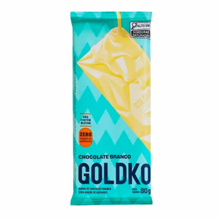 Barra De Chocolate Branco 80g Goldko