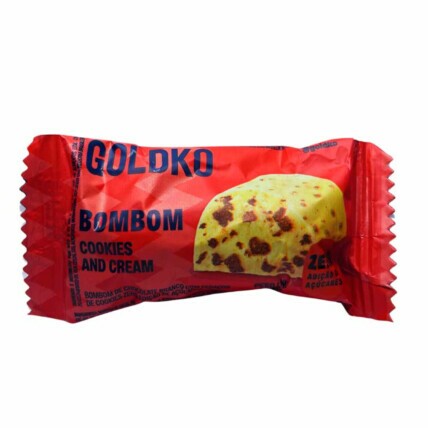 Bombom Chocolate Branco Cookies C/ Avelã 15g Goldko