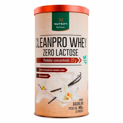 Cleanpro Whey Zero Lactose 450g Baunilha Nutrify