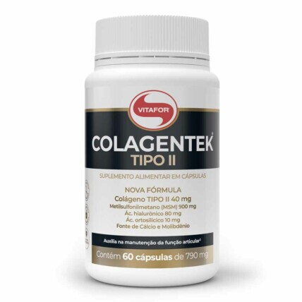 Colagentek Colágeno Tipo 2 c/ 60 capsulas Vitafor