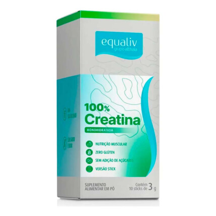 Creatina 100% Monohidratada sticks 10un Equaliv