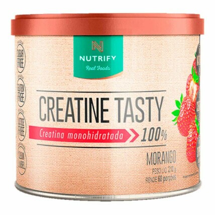 Creatina Monohidratada Tasty 210G Morango Nutrify