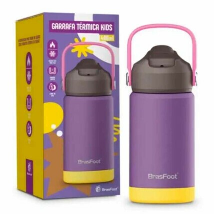 Garrafa Termica Kids 400ml Roxa Brasfoot