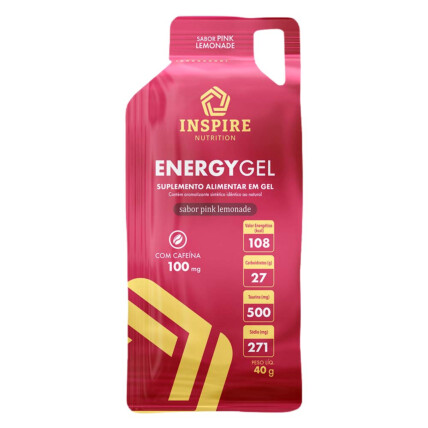 Gel 40g Pink Lemonade Com Cafeína Inspire Nutrition