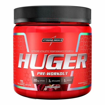 Pré Treino Huger Black Widow 320g Integralmedica