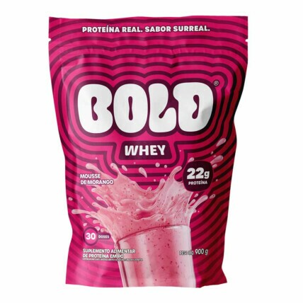 Whey Protein 3W 900g Mousse de Morango Bold