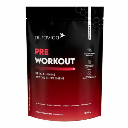 Pré Workout 220g Framboesa Com Limão Puravida