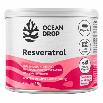 Resveratrol 500mg 30 Capsulas Ocean Drop