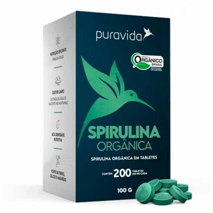 SPIRULINA ORGANICA 200 TABS - PURAVIDA