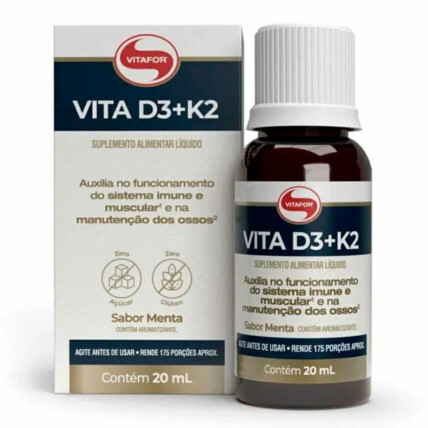 VITA D3 + K2 20ML MENTA - VITAFOR