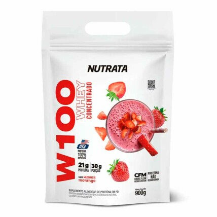 W100 Whey Protein Concentrado Refil 900g Nutrata