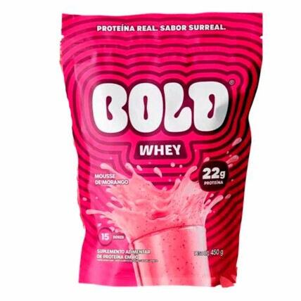 Whey Protein Concentrado 450g Mousse De Morango Bold