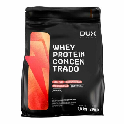 Whey Protein Concentrado 1,8kg Morango Dux Human Health