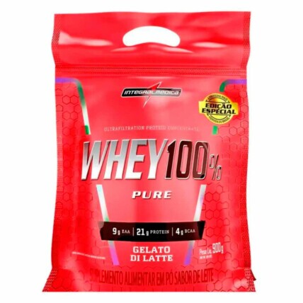 Whey Protein Concentrado Refil 900g Gelato Di Latte Integralmedica