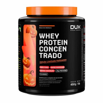Whey Protein Concentrado Halloween 450g Doce De Abóbora Dux