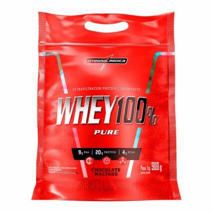 Whey Protein Concentrado Refil 900g Chocolate Maltado Integralmedica