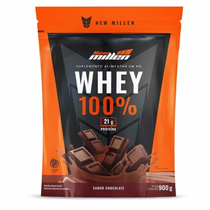 Whey Protein Concentrado Refil 900g Chocolate New Millen