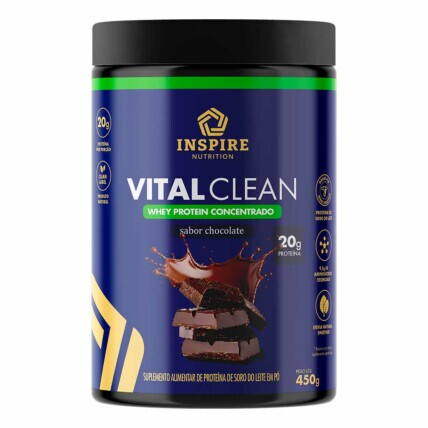Whey Protein Concentrado Vital Clean 450g Chocolate Inspire Nutrition