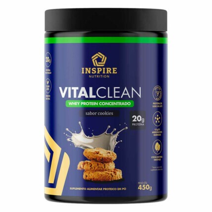 Whey Protein Concentrado Vital Clean 450g Cookies Cream Inspire Nutrition