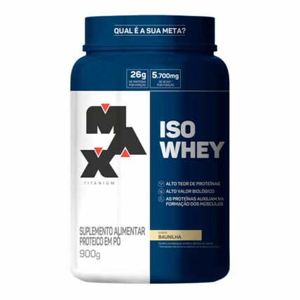 WHEY PROTEIN ISOLADO 900G BAUNILHA MAX