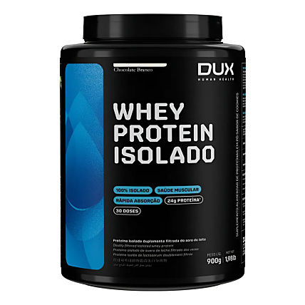 Whey Protein Concentrado Isolado 900g Chocolate Branco Dux