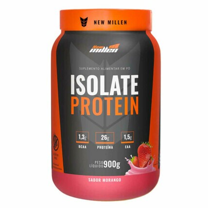Whey Protein Isolado 900g Morango New Millen