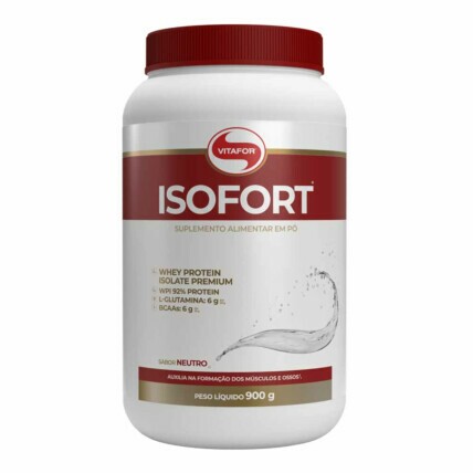 Whey Protein Isolado Isofort 900g Neutro Vitafor